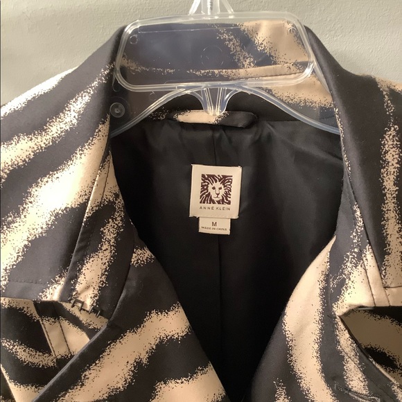 Anne Klein Sahara Trench Coat Tan/Black - Picture 5 of 7